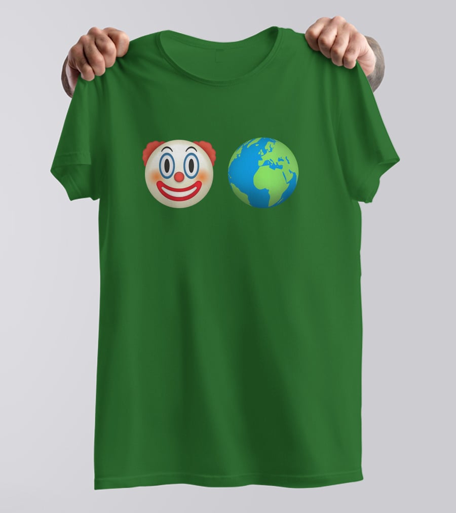 Clown Face Globe Emoji Clown World T-Shirt