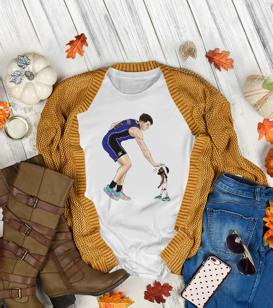 GoldenKnightGfx Basketball Players Size Comparison T-Shirt