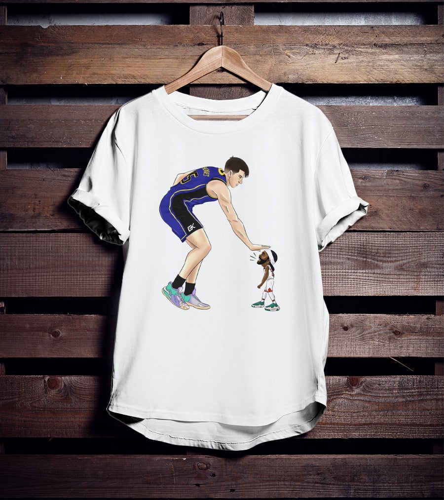 GoldenKnightGfx Basketball Players Size Comparison T-Shirt