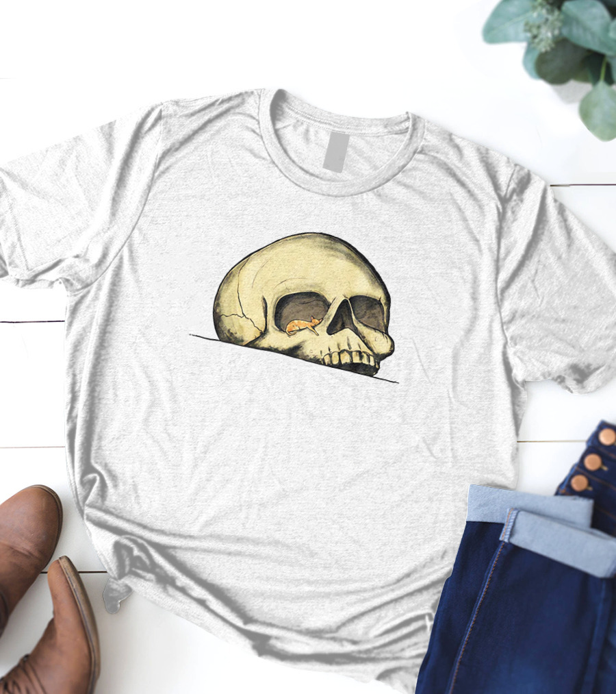 Studio Joog Soft Spot Skull With Sleeping Fox T-Shirt