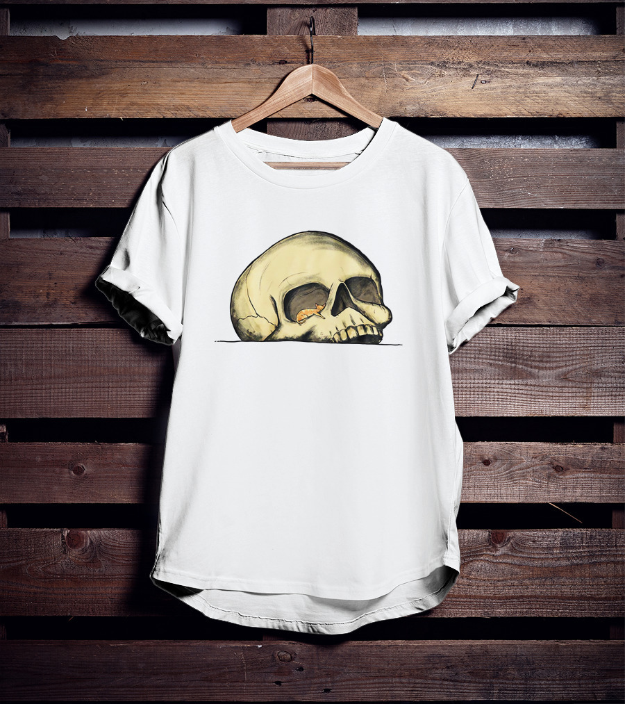 Studio Joog Soft Spot Skull With Sleeping Fox T-Shirt