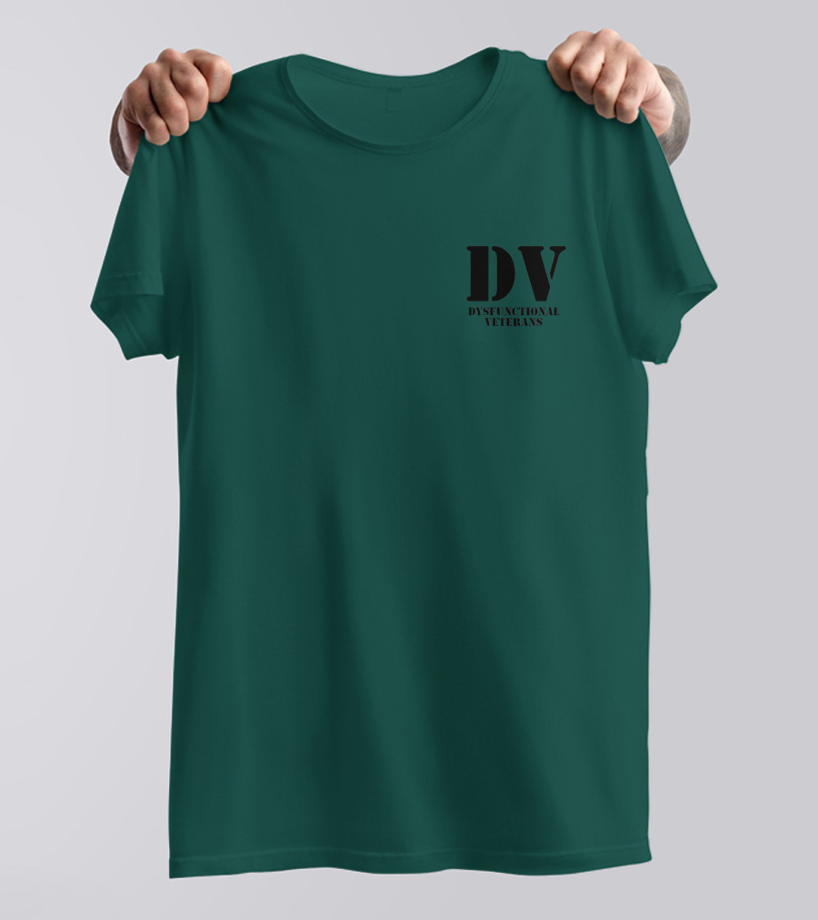The Deplorable Veteran DV Dysfunctional Veterans Black T-Shirt