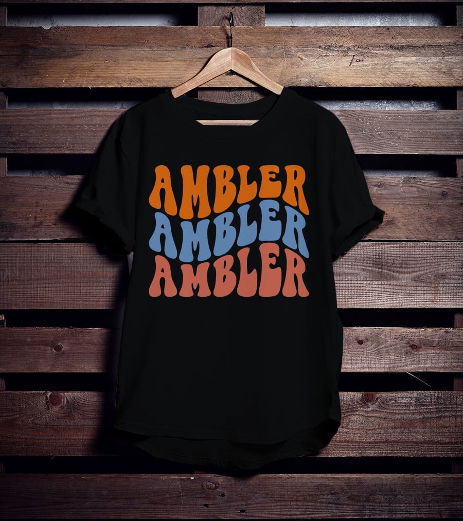 Ambler Ambler Ambler Retro Wavy T-Shirt