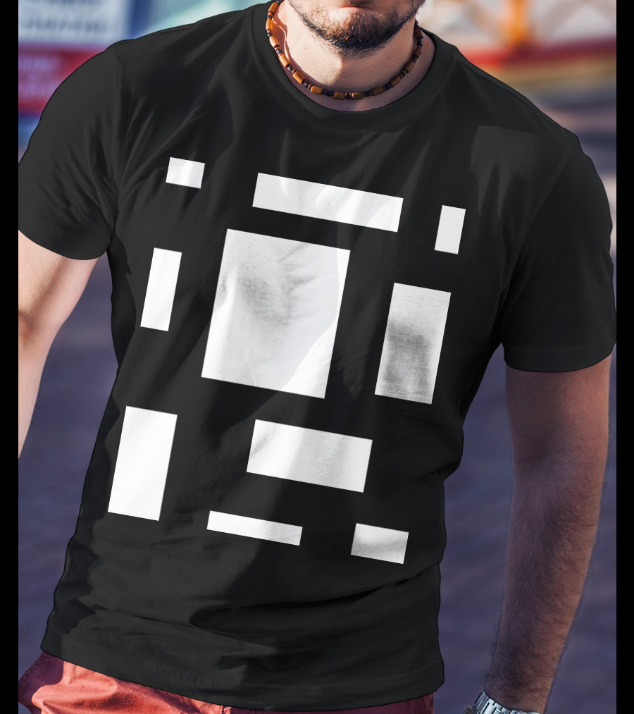 Piet Mondrian Style CAMP MAU 1 MAT BL Geometric Composition T-Shirt