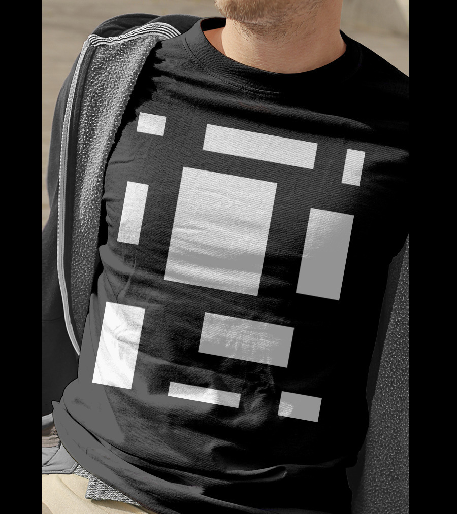Piet Mondrian Style CAMP MAU 1 MAT BL Geometric Composition T-Shirt