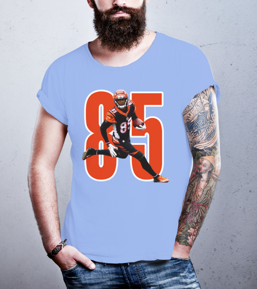 Tee Higgins 85 NFL Football Bengals Player T-Shirt