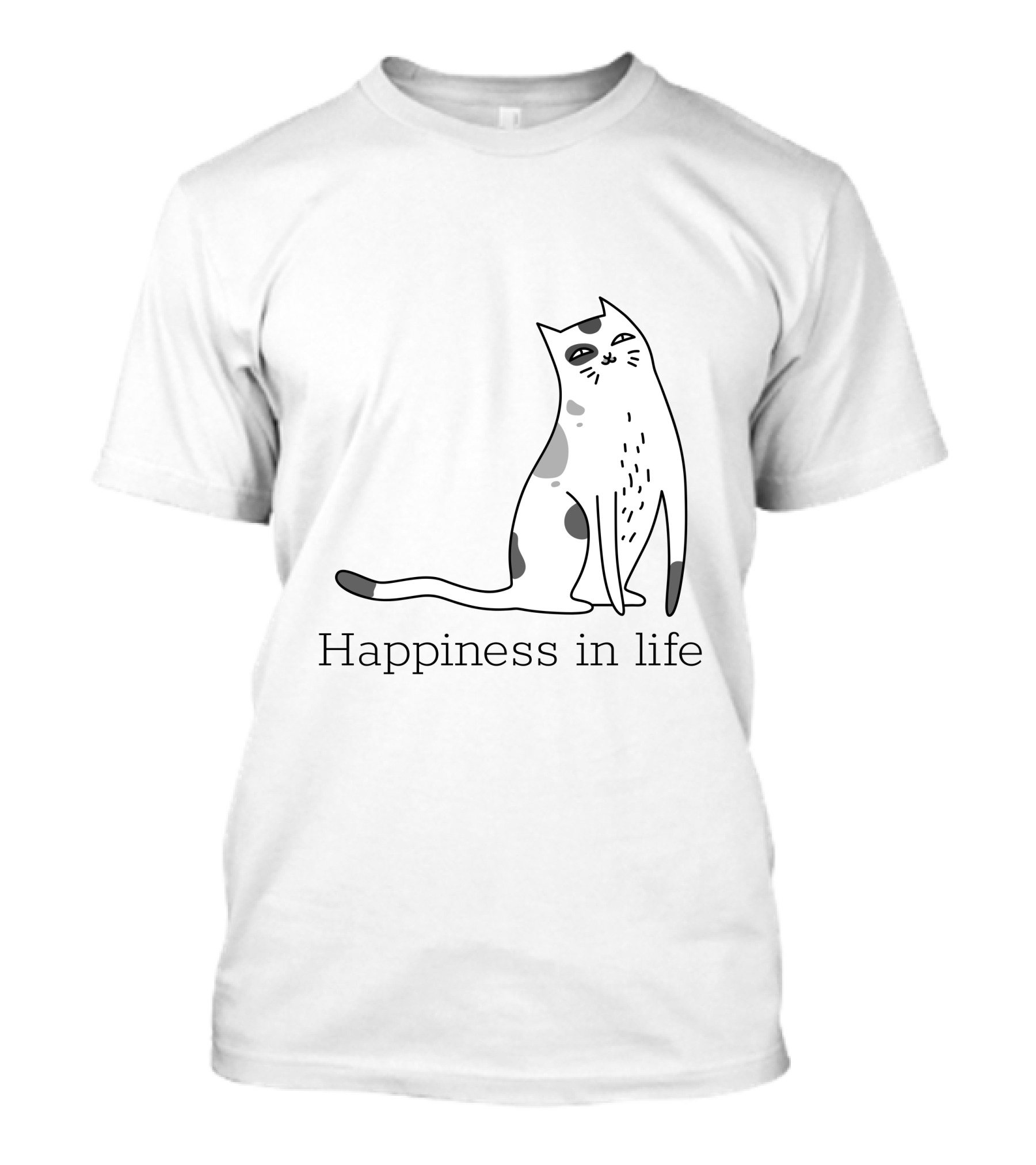 Happiness In Life Cat T-Shirt