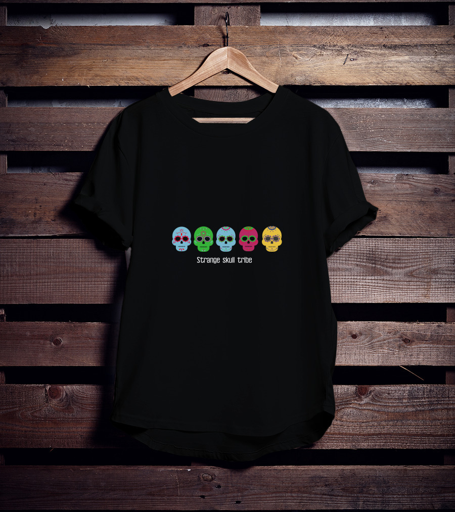 Strange Skull Tribe Colorful Skulls T-Shirt