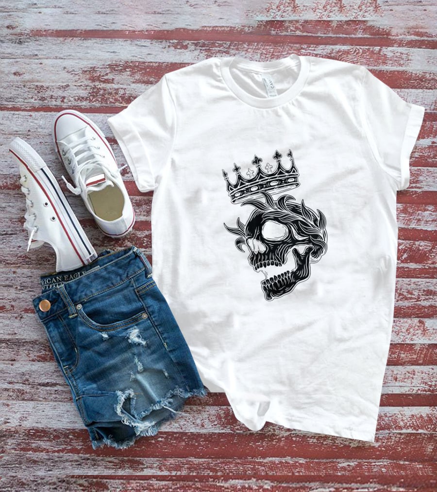 King Skull Crowned With Gothic Royalty T-Shirt