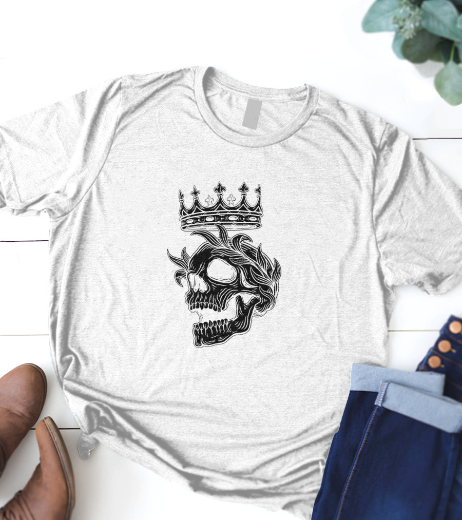 King Skull Crowned With Gothic Royalty T-Shirt