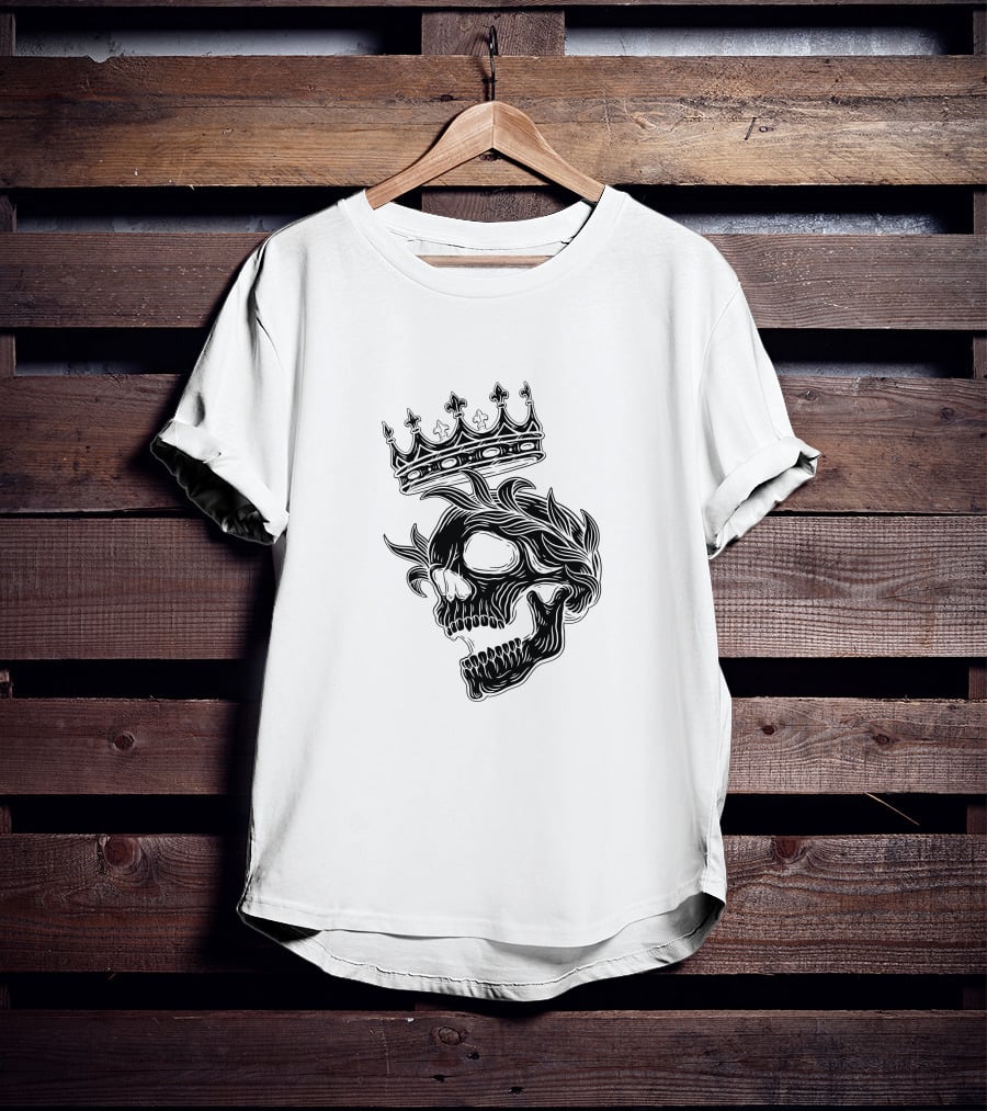 King Skull Crowned With Gothic Royalty T-Shirt
