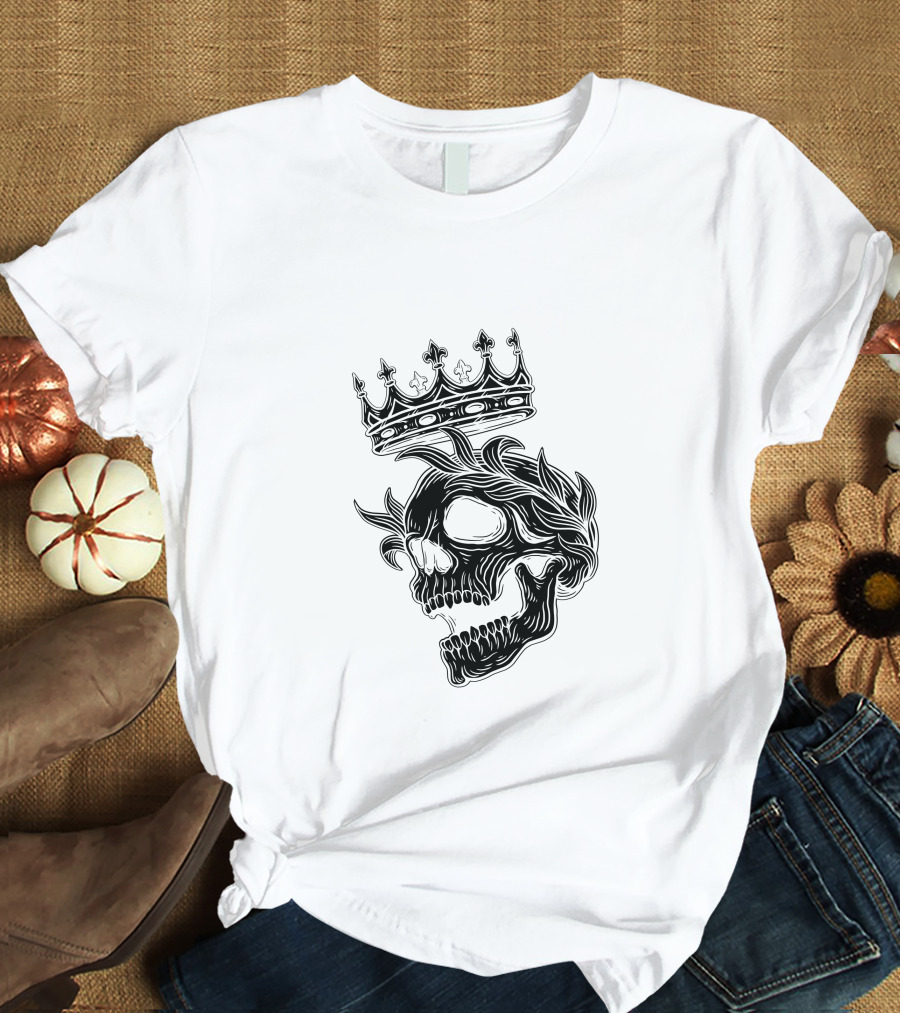 King Skull Crowned With Gothic Royalty T-Shirt