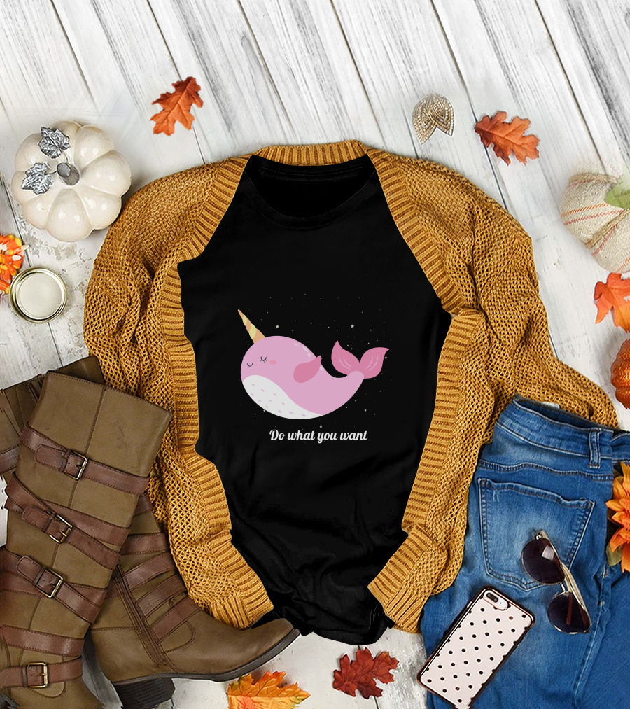 Do What You Want Narwhal Stars T-Shirt