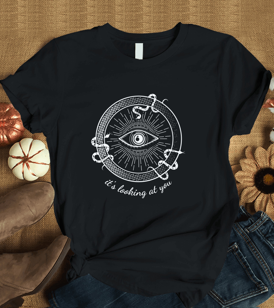 It's Looking At You Eye In Ouroboros Snake Circle T-Shirt