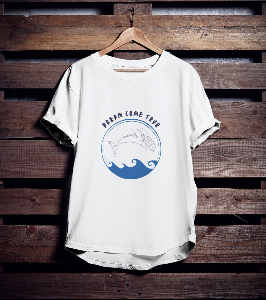 Dream Come True Whale Ocean Waves T-Shirt