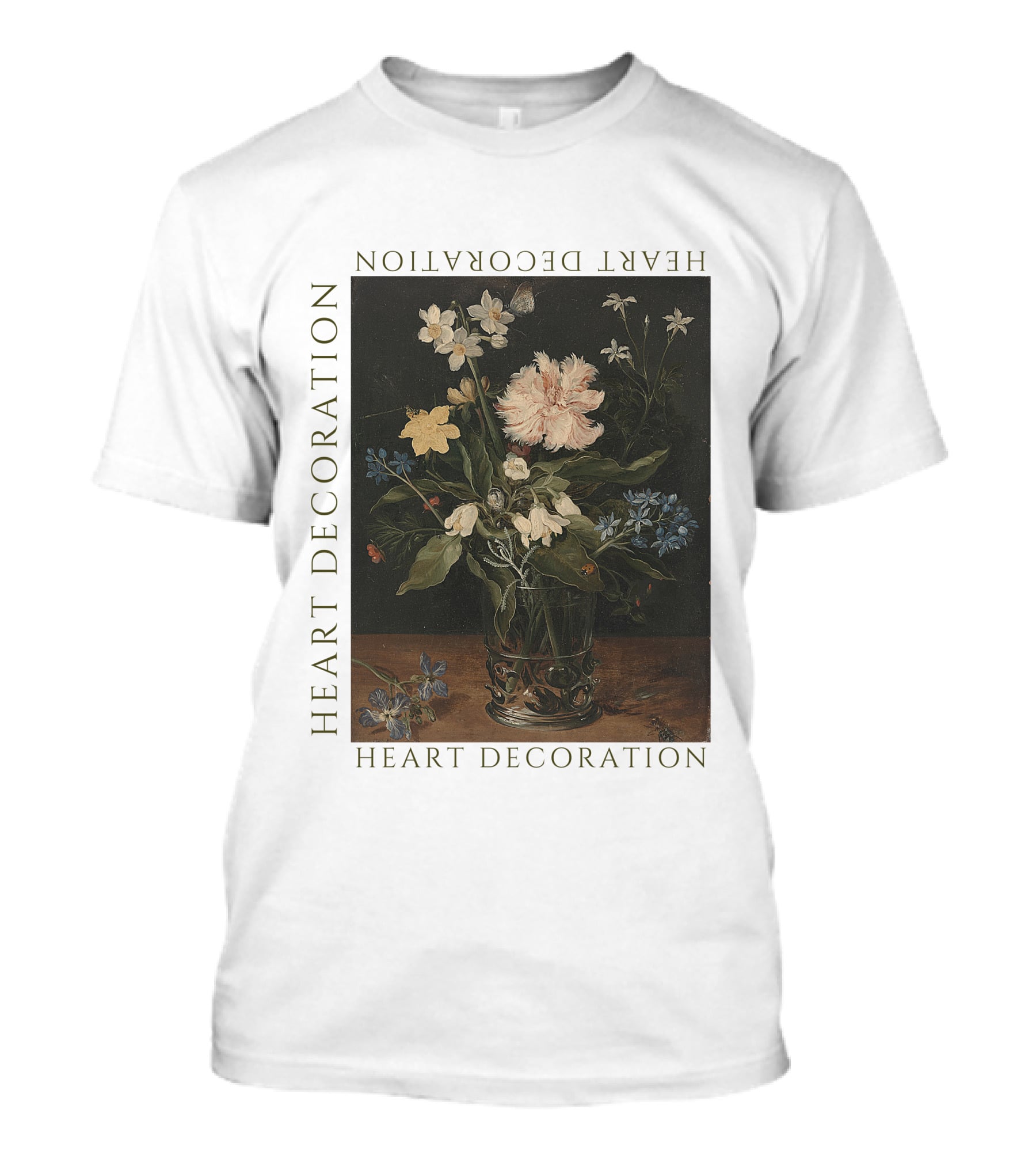 Heart Decoration Floral Vase Art Heart Decoration T-Shirt