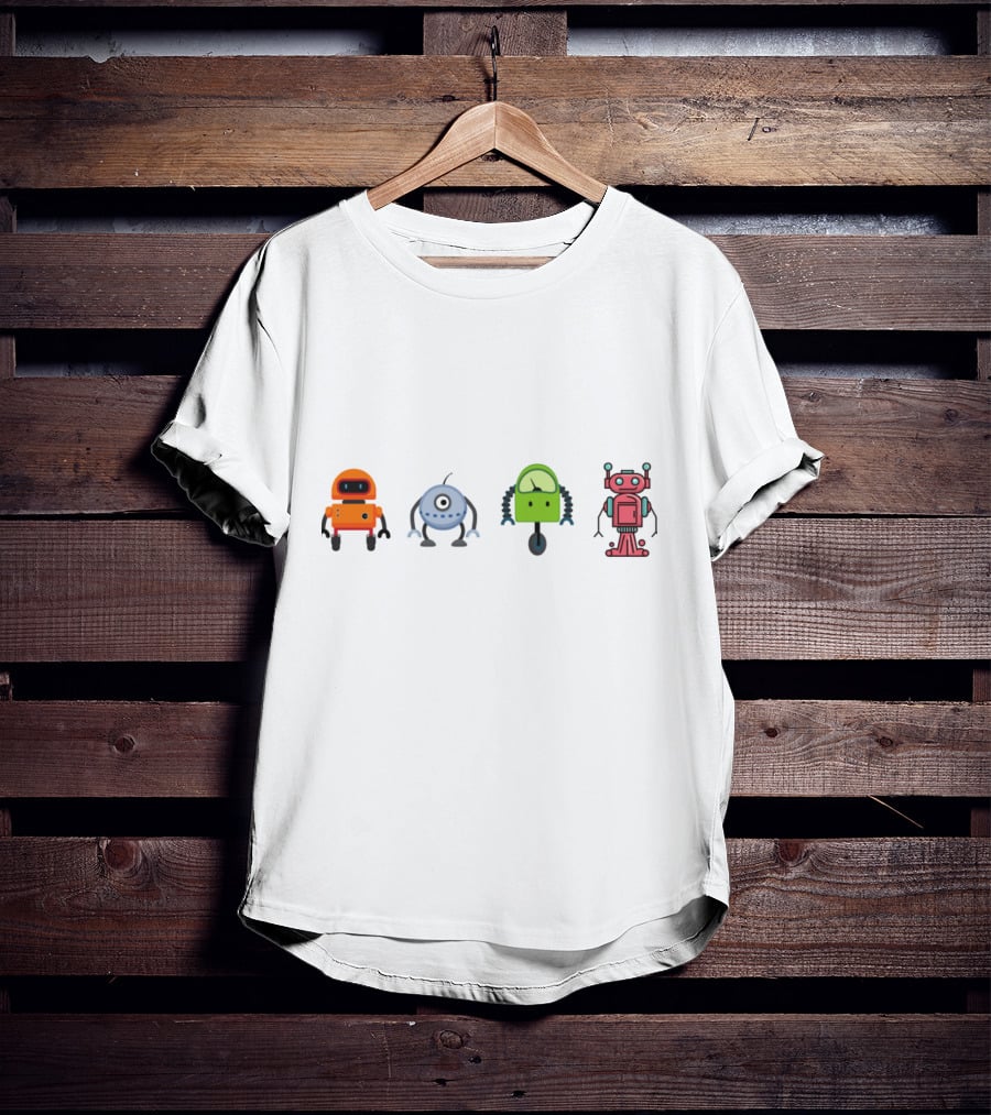 Cute Colorful Robots Collection T-Shirt