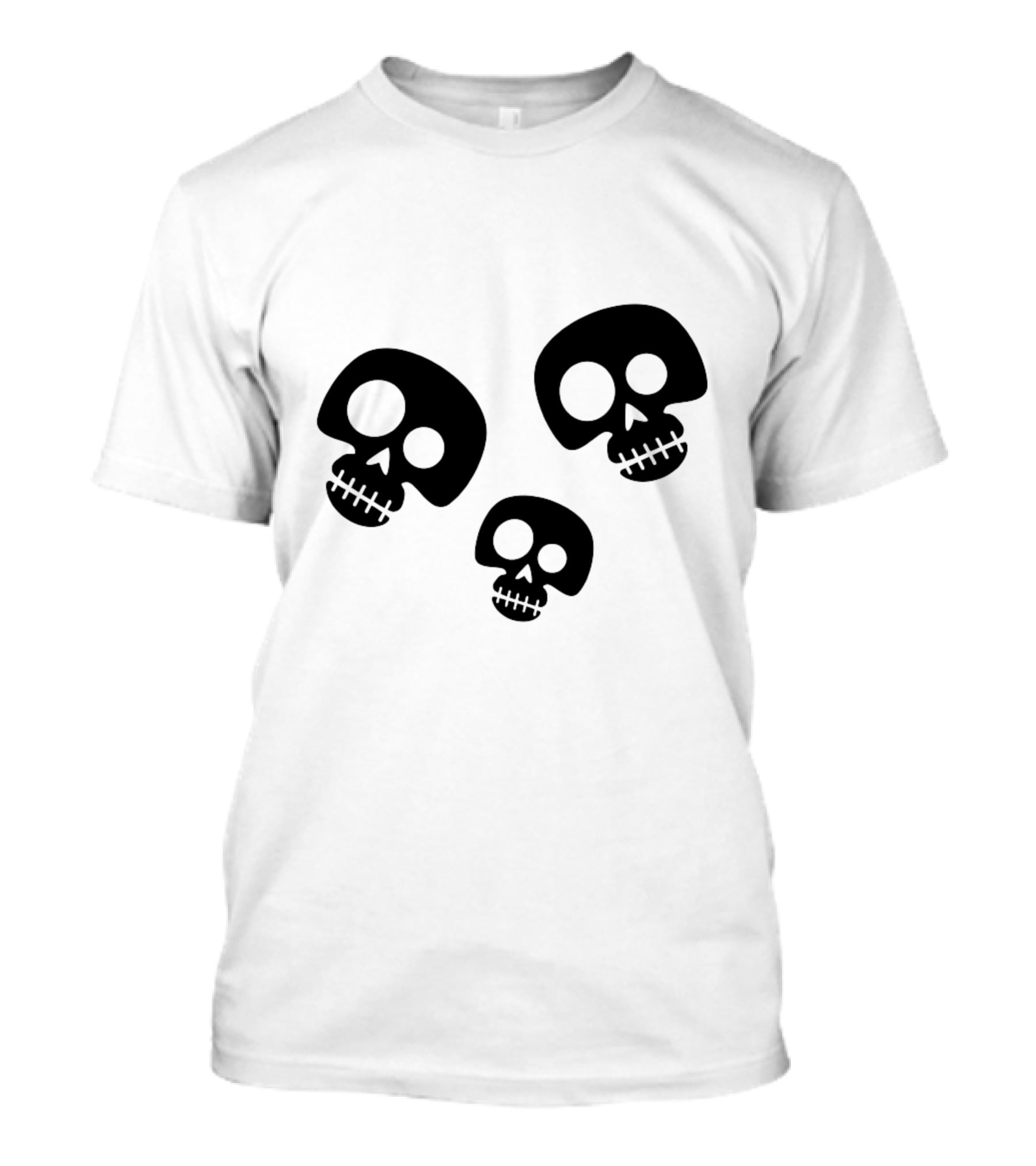 Skull Cute Trio Playful Black And White Skulls T-Shirt