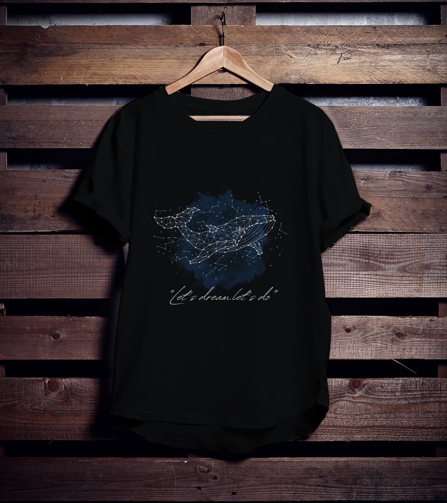Let's Dream Let's Do Whales And Stars T-Shirt