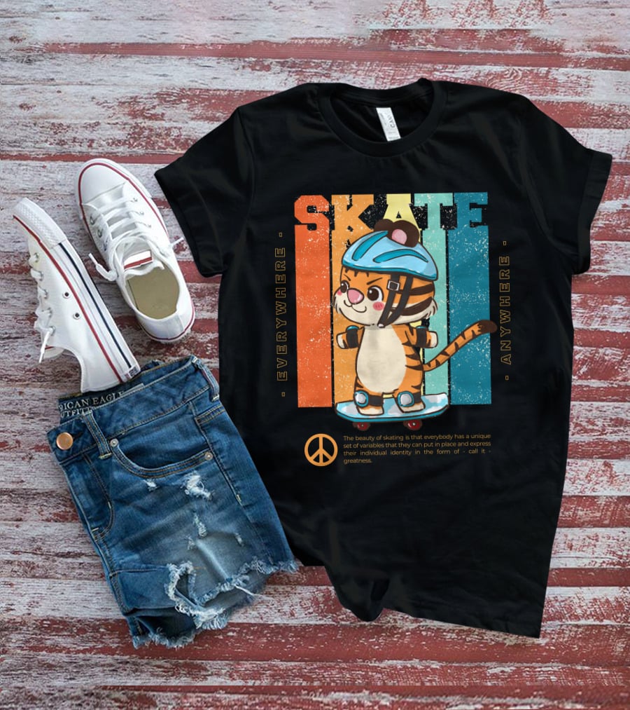 SKATE Everywhere Anywhere Tiger T-Shirt