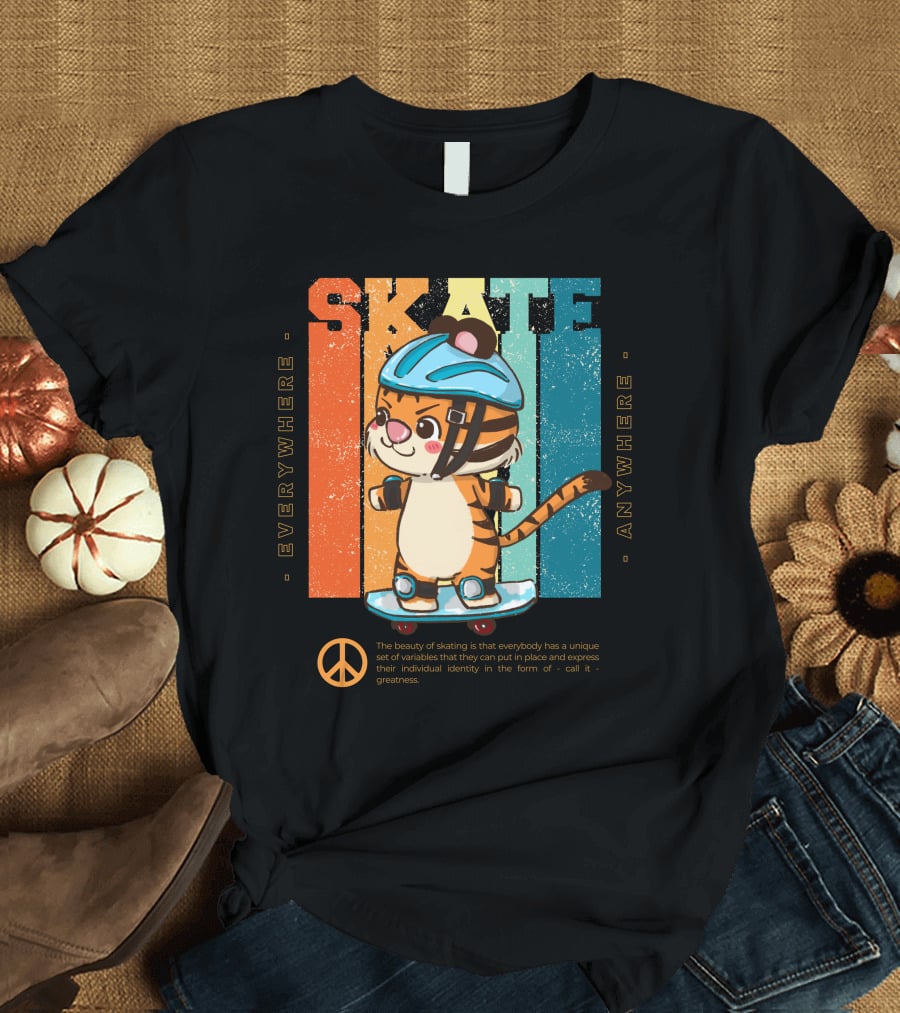 SKATE Everywhere Anywhere Tiger T-Shirt