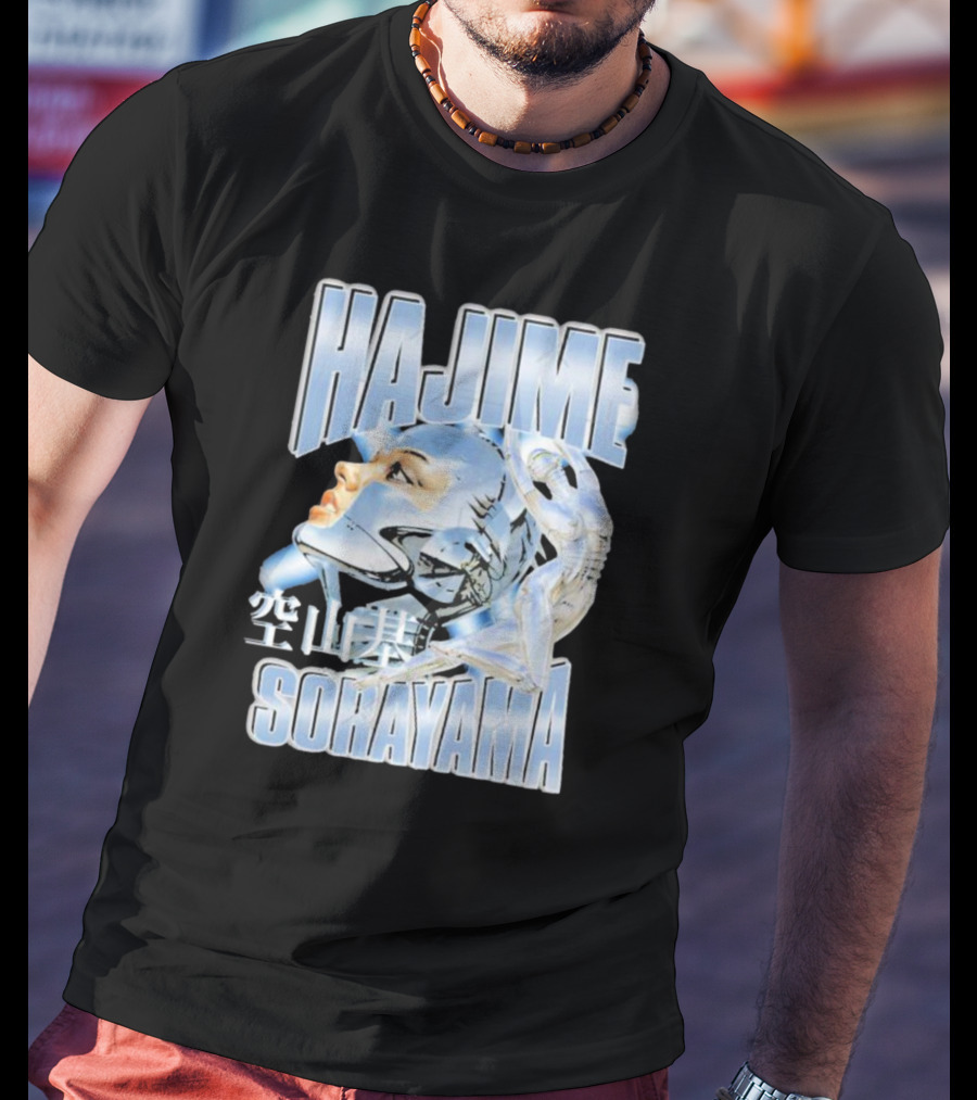 HAJIME SORAYAMA Robot Head Chrome Aesthetic T-Shirt