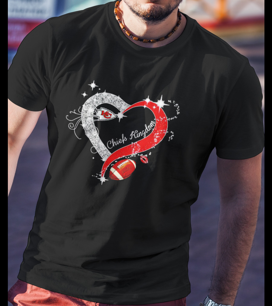 Heart Chiefs Kingdom Football Love T-Shirt