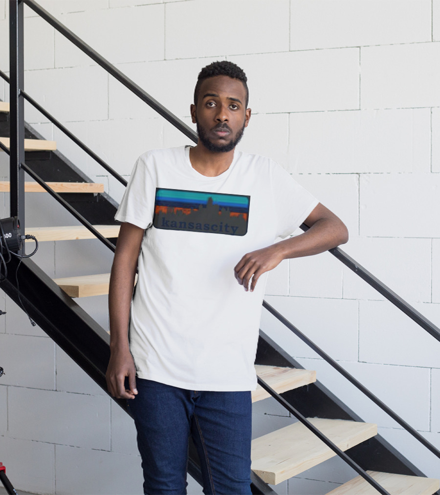 Kansas City Skyline Vintage Retro Sunset T-Shirt