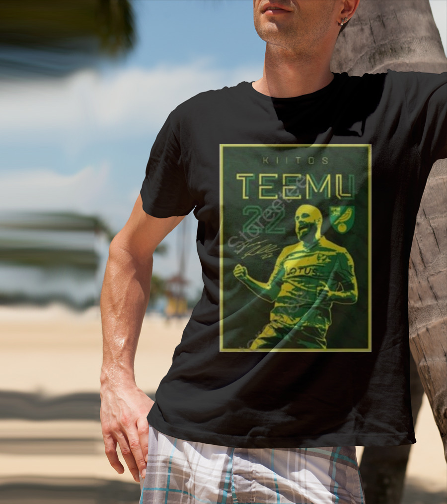Kiitos Teemu 22 Norwich City Football Green Yellow T-Shirt