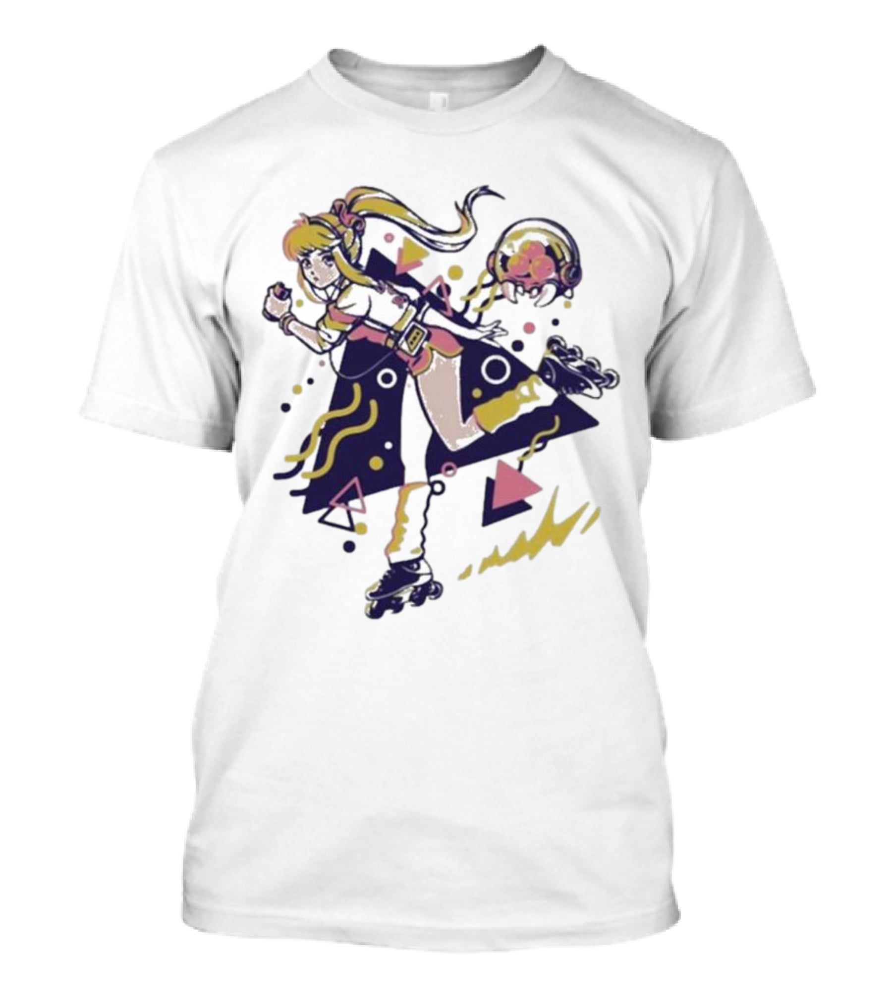 Roller Skating Anime Style 80s Inspired T-Shirt