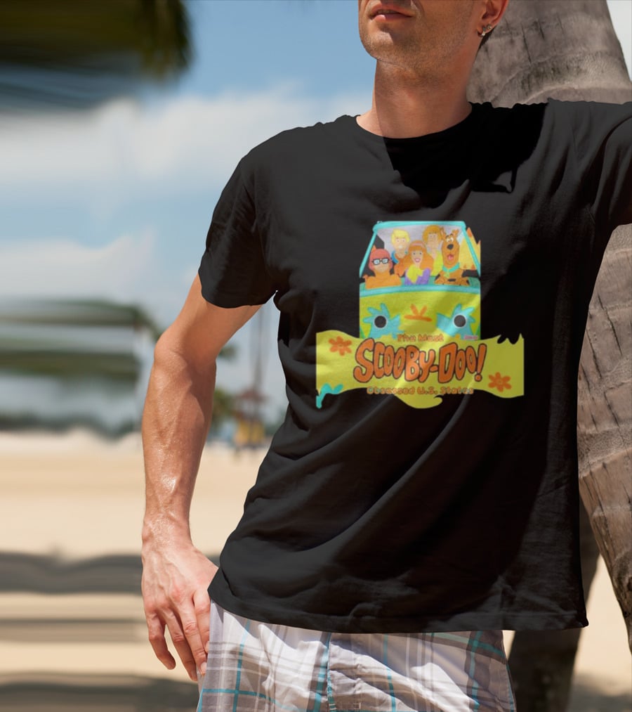 The Most Scooby Doo Obsessed U S States With Mystery Machine And Characters T-Shirt