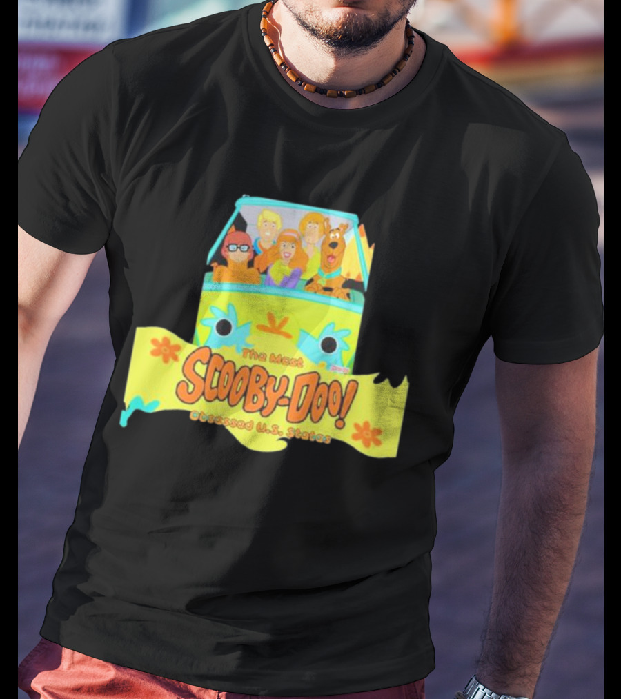 The Most Scooby Doo Obsessed U S States With Mystery Machine And Characters T-Shirt
