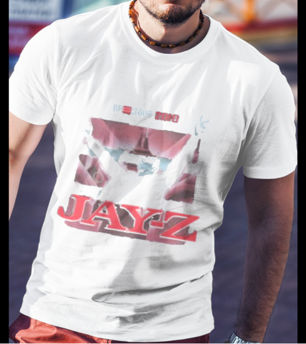 BP Tour 2010 Jay-Z Concert Performance Graphic With Raised Arm Pose T-Shirt