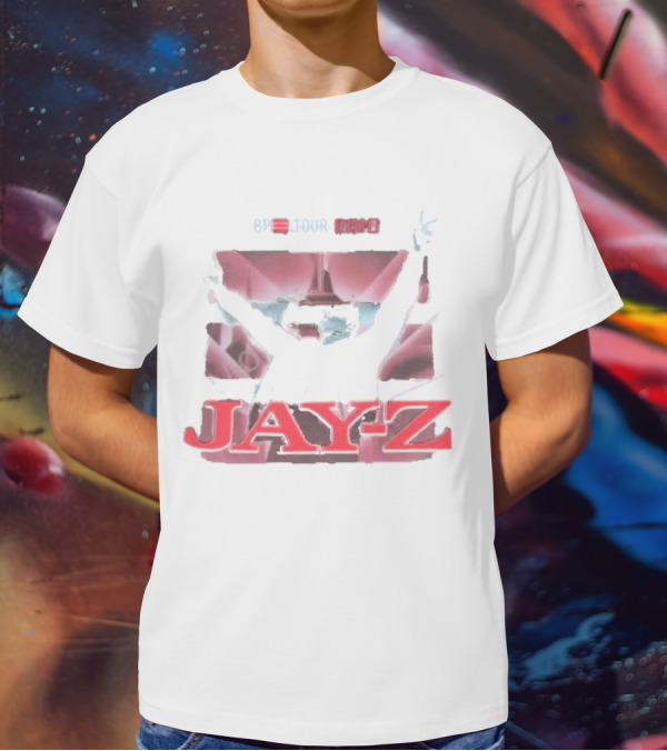 BP Tour 2010 Jay-Z Concert Performance Graphic With Raised Arm Pose T-Shirt