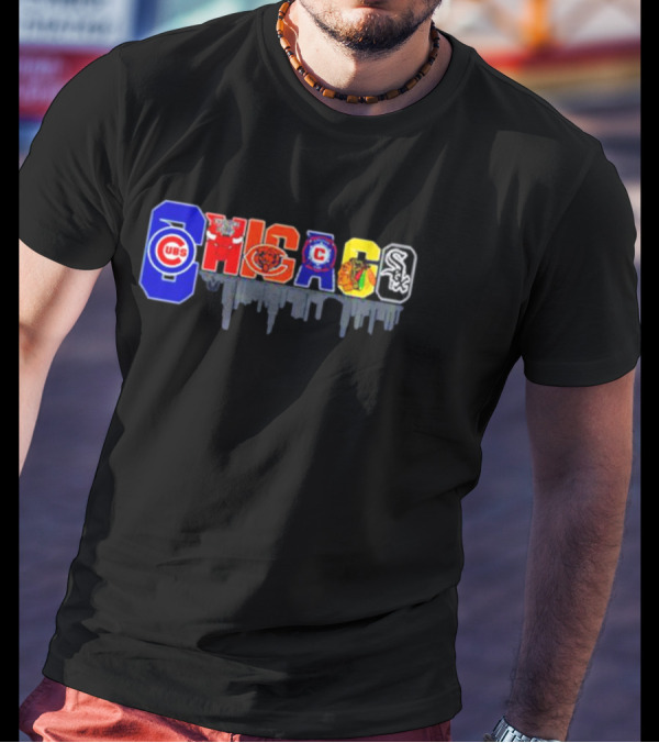 Chicago Cubs White Sox Bears Bulls Blackhawks City Champions T-Shirt