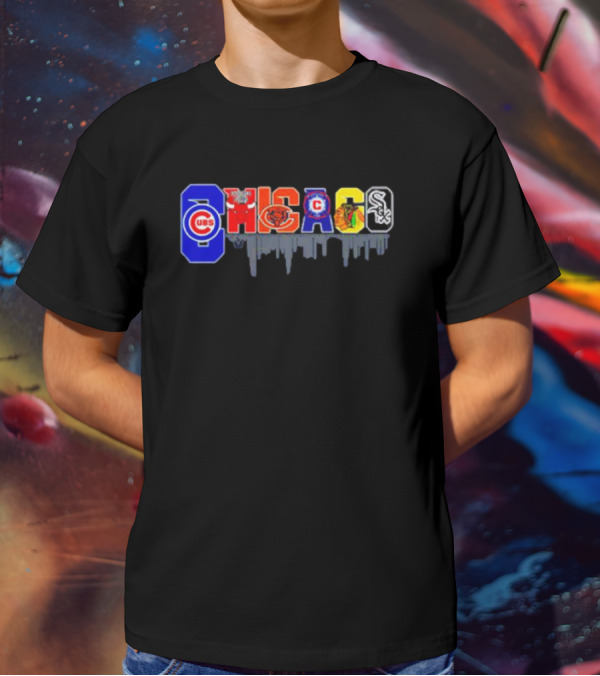 Chicago Cubs White Sox Bears Bulls Blackhawks City Champions T-Shirt