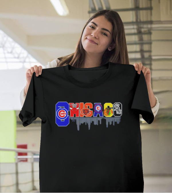 Chicago Cubs White Sox Bears Bulls Blackhawks City Champions T-Shirt