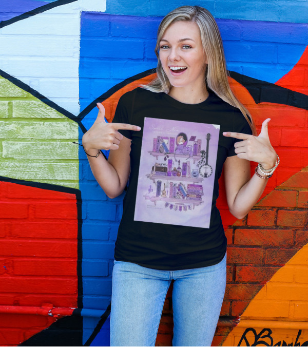 Speak Now Bookshelf Favorites Version By Alex Vernon With Purple Music Elements T-Shirt