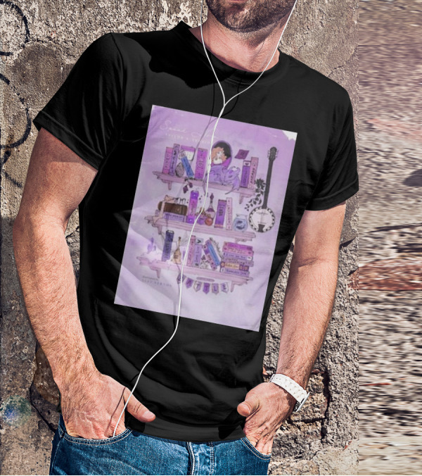 Speak Now Bookshelf Favorites Version By Alex Vernon With Purple Music Elements T-Shirt