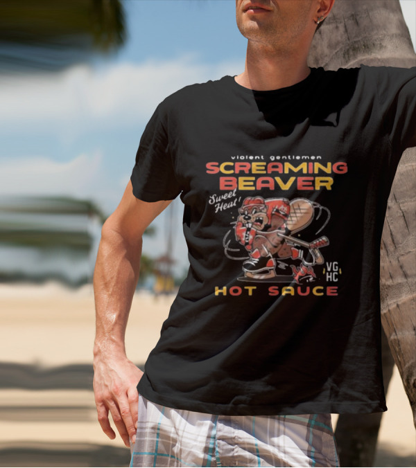 Violent Gentlemen Screaming Beaver Sweet Heat VGHC Hot Sauce T-Shirt