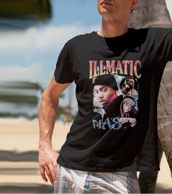 Nas Illmatic Vintage Album Collage T-Shirt