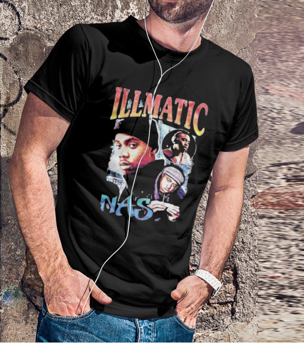 Nas Illmatic Vintage Album Collage T-Shirt