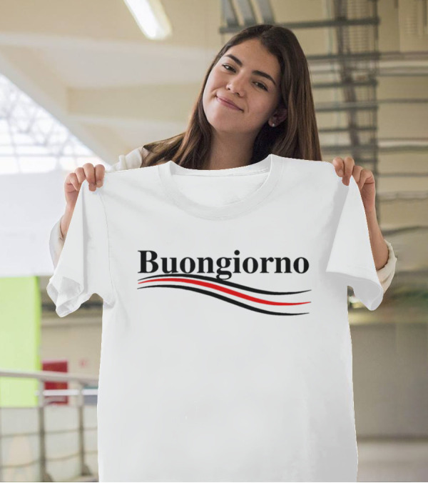 Buongiorno Red And Black Wave T-Shirt