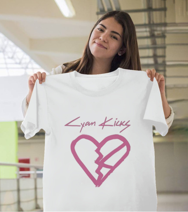 Cyan Kicks Broken Heart Mockup T-Shirt