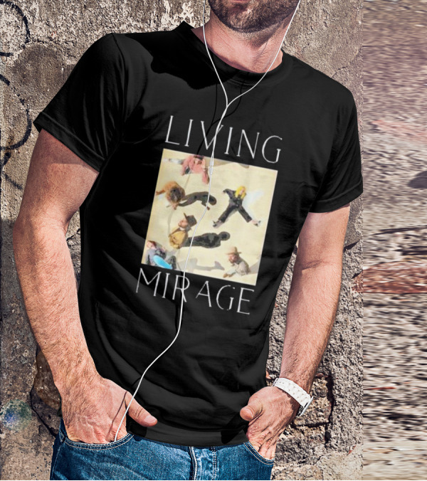 LIVING MIRAGE Album Cover With Band Members Aerial View T-Shirt