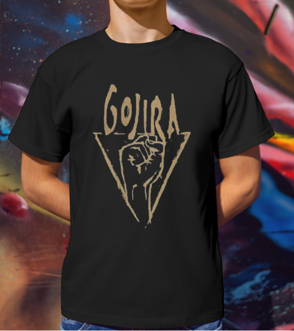 Gojira Power Glove Fist Logo Triangle T-Shirt
