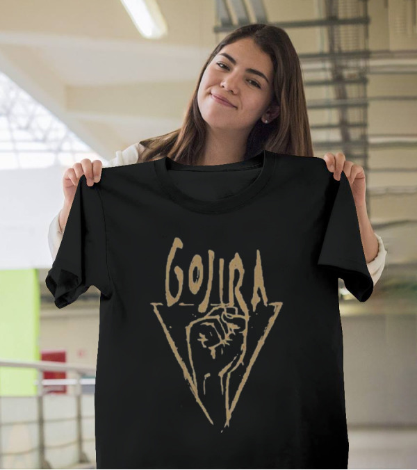 Gojira Power Glove Fist Logo Triangle T-Shirt