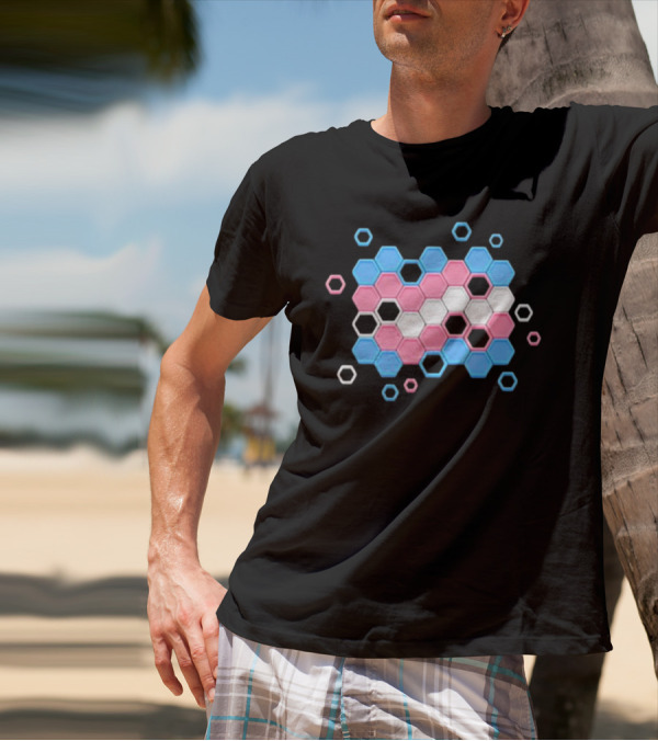 Transgender Prismatic Honeycomb Pride T-Shirt