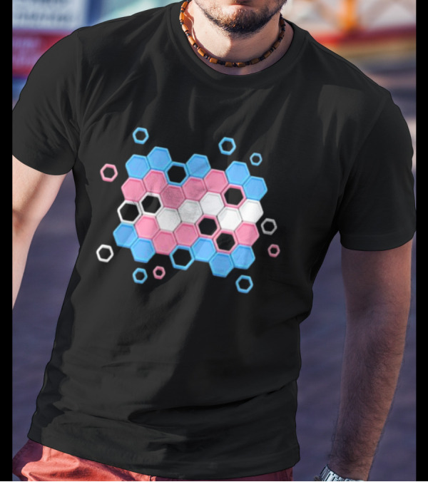 Transgender Prismatic Honeycomb Pride T-Shirt
