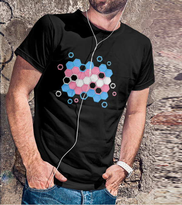 Transgender Prismatic Honeycomb Pride T-Shirt
